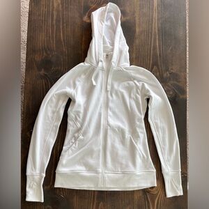 Athleta White Full Zip Hoodie